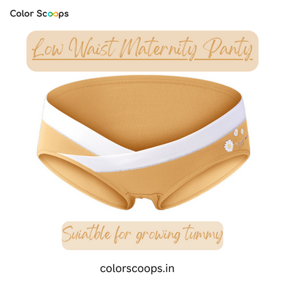 Maternity Panties / underwear / Low waist Maternity Panty - Yellow Daisy