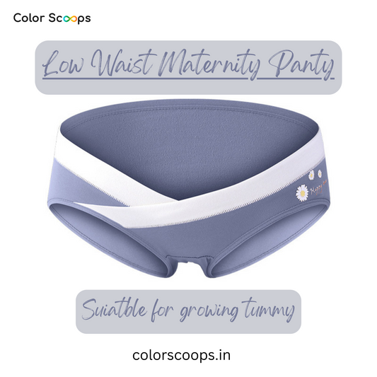 Maternity Panties / underwear / Low waist Maternity Panty - Blue Daisy