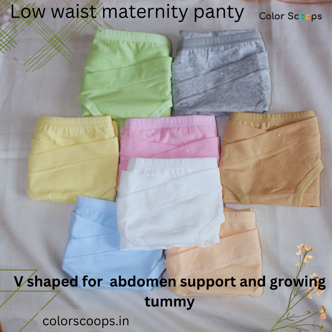 Maternity Panties / underwear / Low waist Maternity Panty - Cream