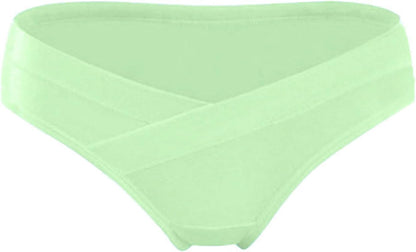 Maternity Panties / underwear / Low waist Maternity Panty - Set of 2 (green and cream)