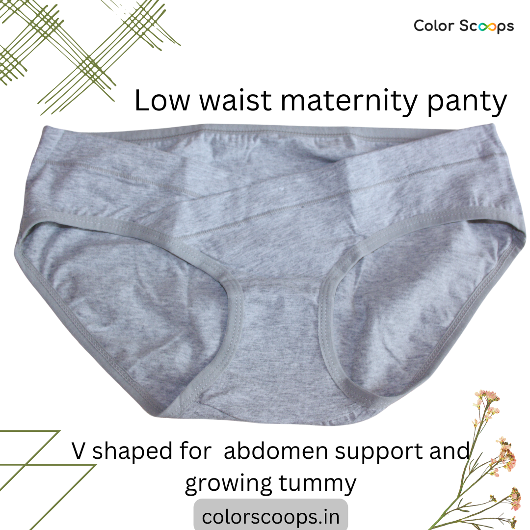 Maternity Panties / underwear / Low waist Maternity Panty - Grey