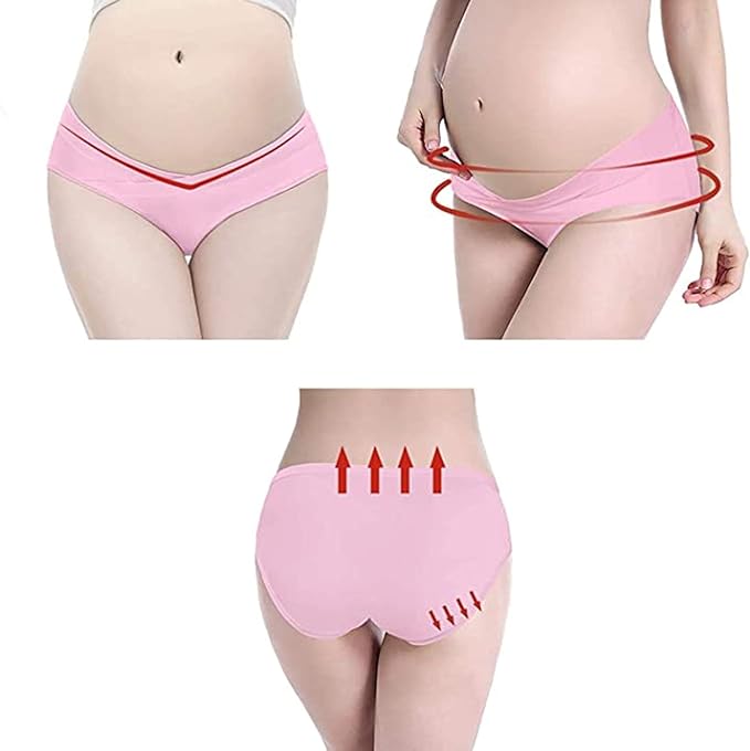 Maternity Panties / underwear / Low waist Maternity Panty - Set of 3 (blue, pink and yellow)