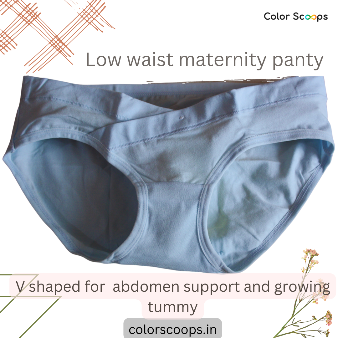 Maternity Panties / underwear / Low waist Maternity Panty - Blue