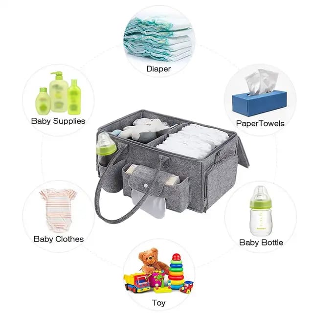 Diaper Caddy | Multifunctional Diaper bag| Unisex Diaper Bag | Traveling Baby bag | Diaper caddy with lid