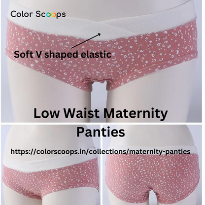 Maternity Panties / underwear / Low waist Maternity Panty - White Leopard