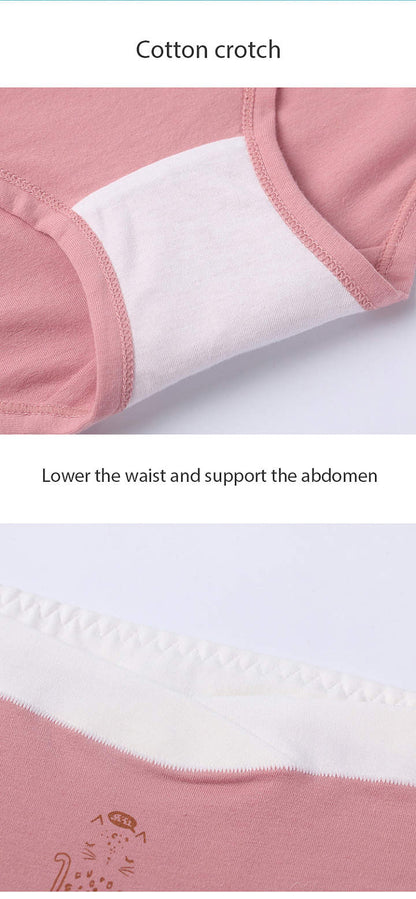 Maternity Panties / underwear / Low waist Maternity Panty - White Leopard