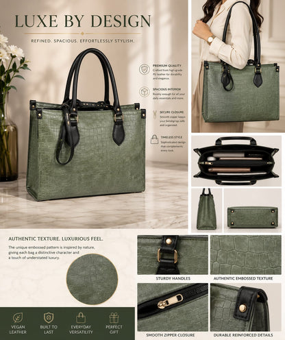 Premium Tote Bag for Women | Stylish Office Formal Bag | Spacious Handbag for Work, Travel & Daily Use | Durable Handles & Elegant Design