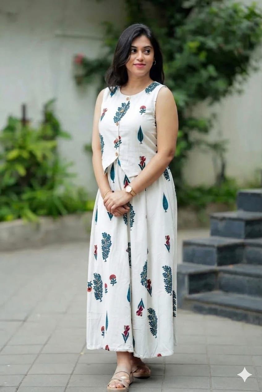 Premium printed Cotton skirt and Top set - Skirt Top coord set