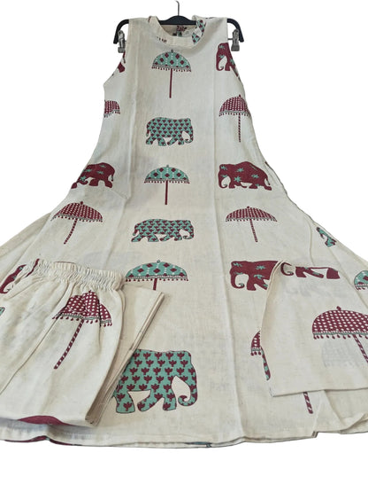 White Palazzo Set - Indo-Western