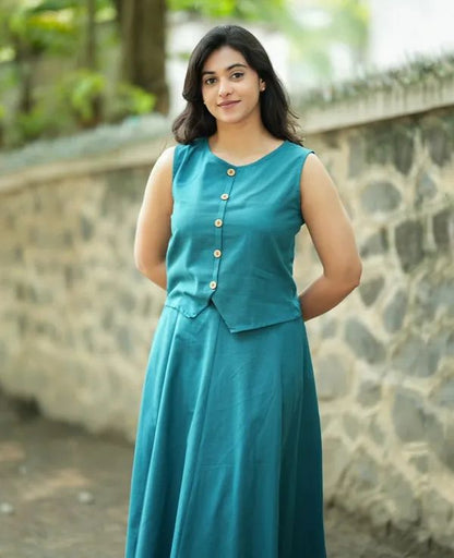 Premium printed Cotton skirt and Top set