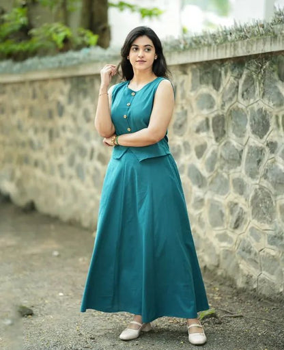 Premium printed Cotton skirt and Top set
