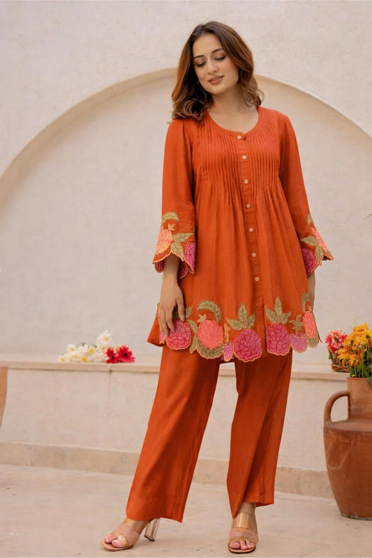 Co-ord set with embroidery