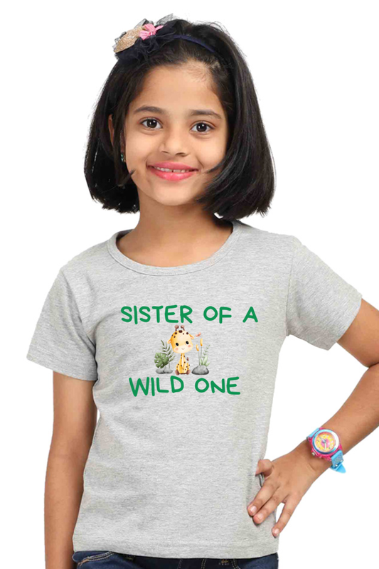 Sister of Wild One - 0 to 13 Years Girls T-shirt