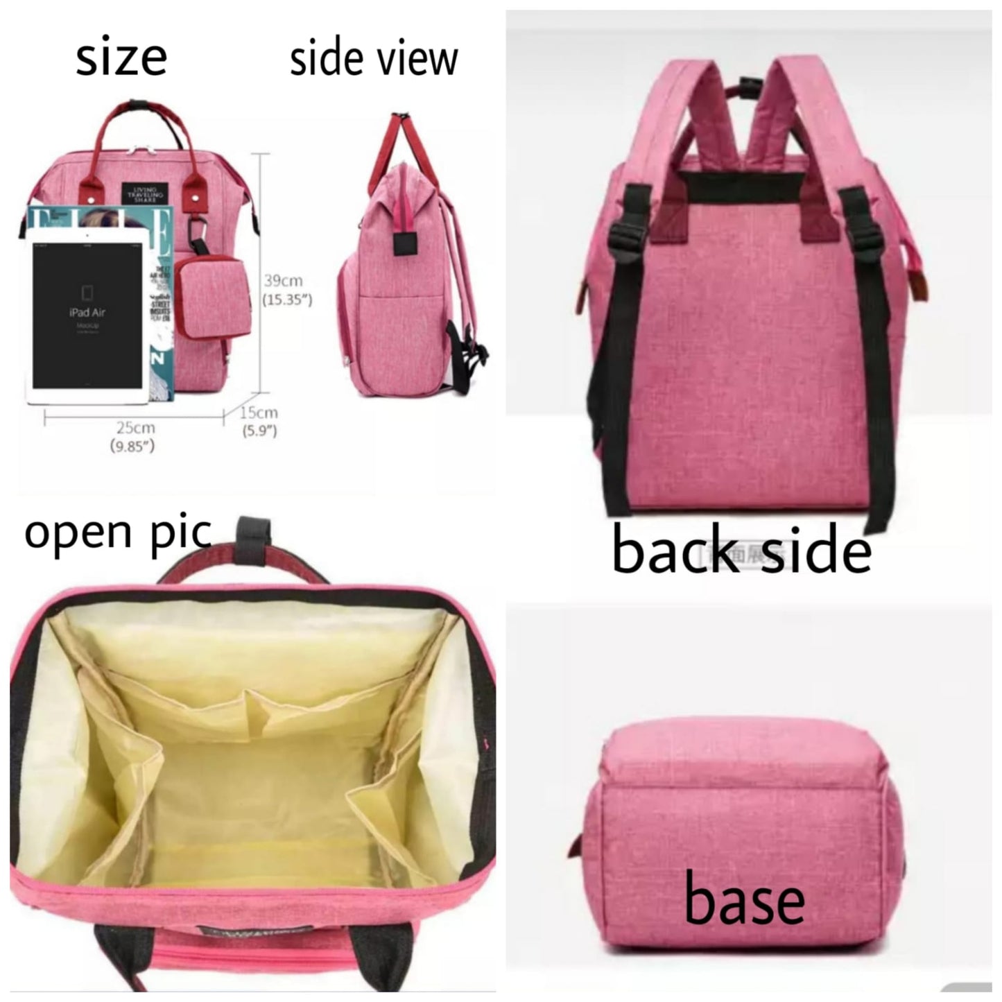 Diaper Bag cum Backpack Cum Tote Bag- Multifunctional Waterproof Bags