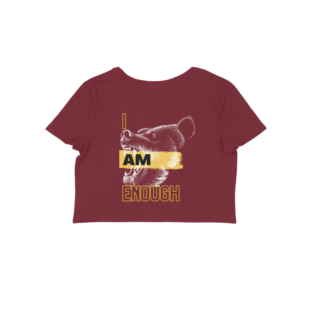 I am Enough - Bear- Ladies Crop Top