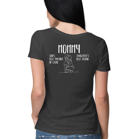 Mommy - Back Print - Ladies T-shirt