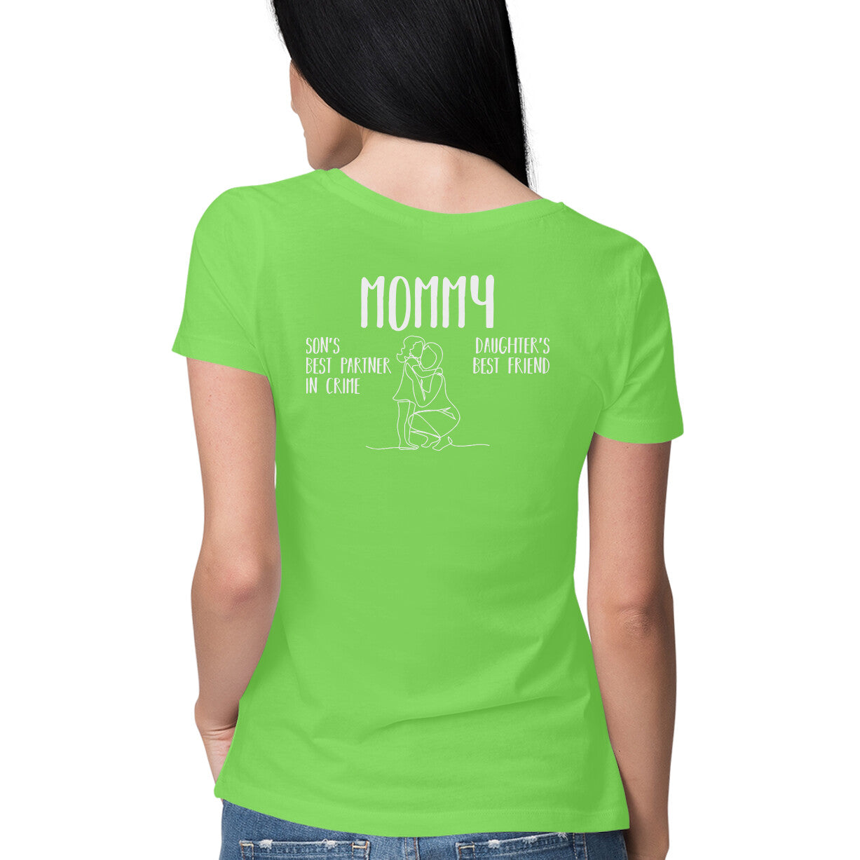 Mommy - Back Print - Ladies T-shirt