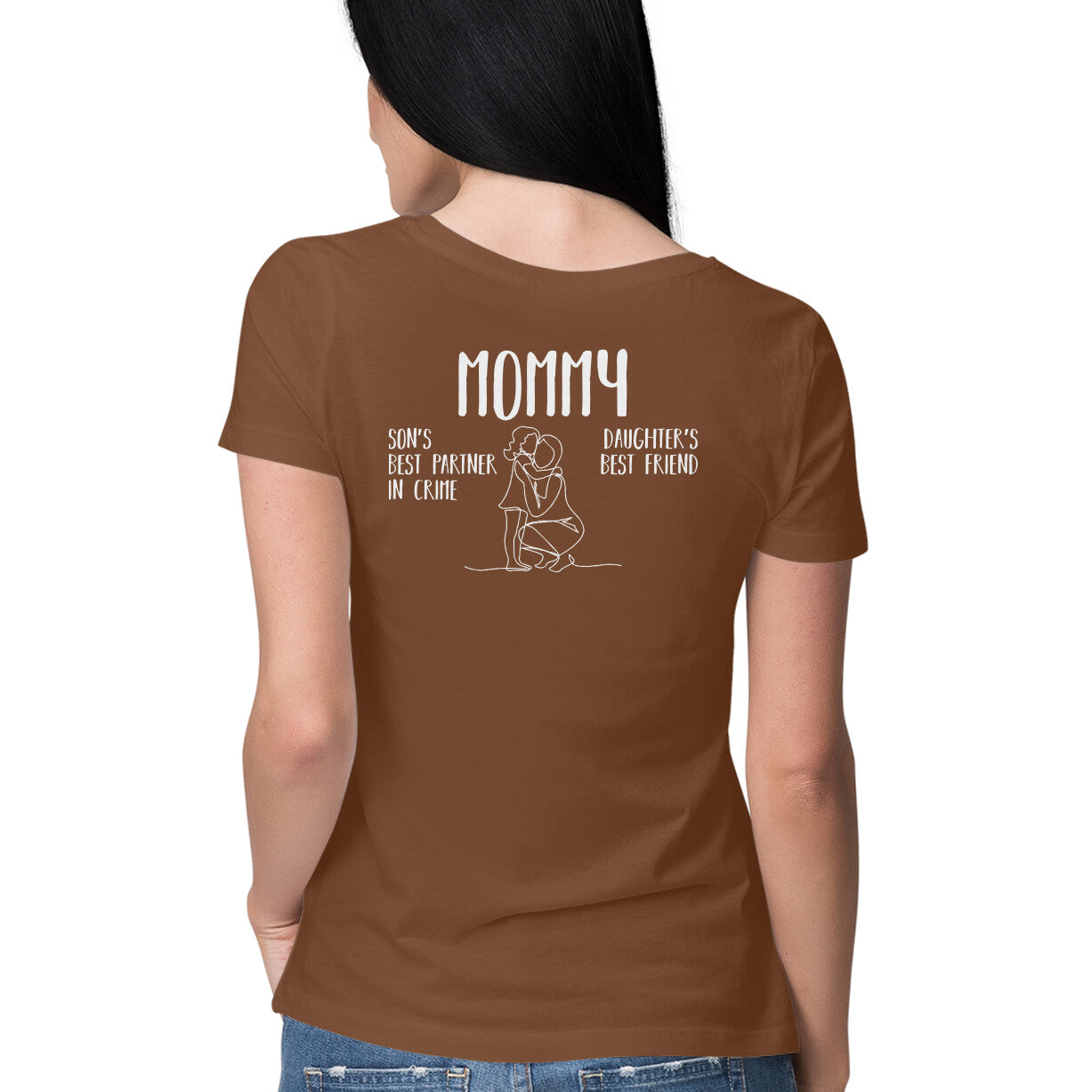 Mommy - Back Print - Ladies T-shirt