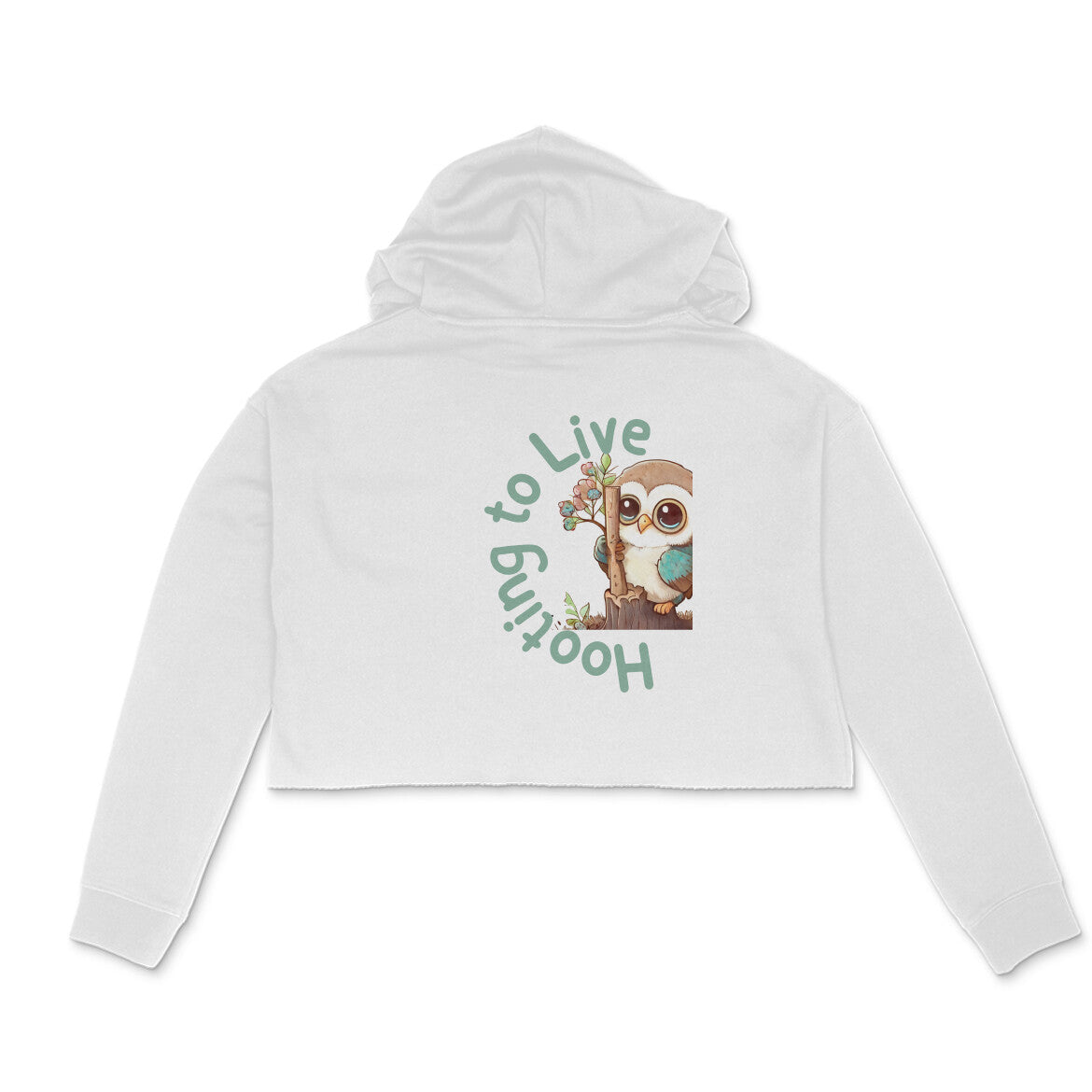 Hooting to live crop hoodie