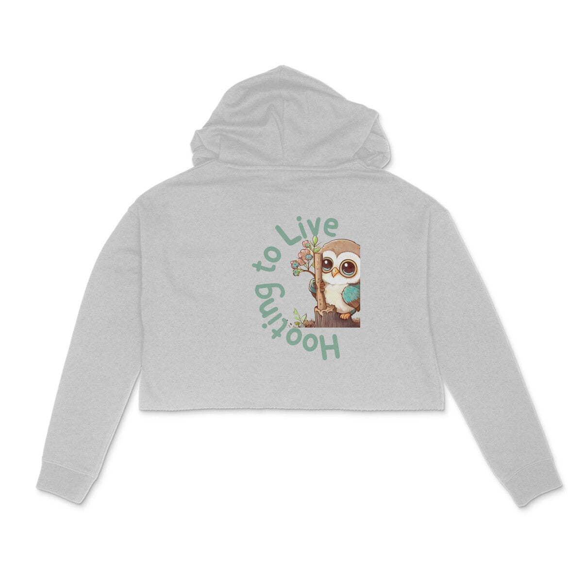 Hooting to live crop hoodie