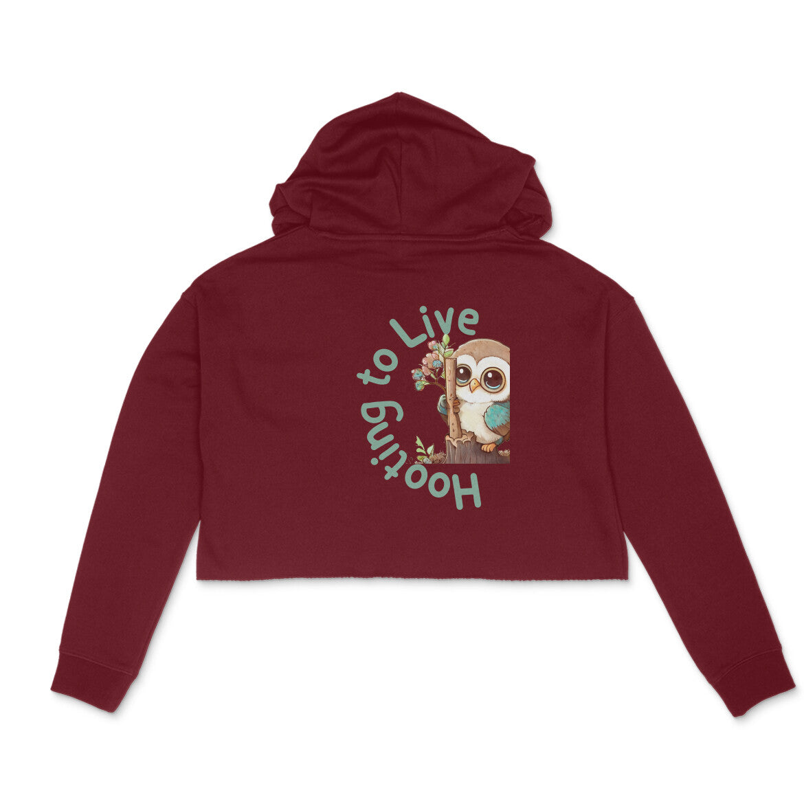 Hooting to live crop hoodie