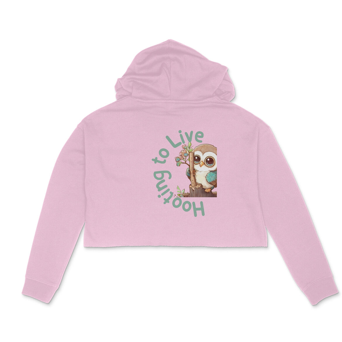 Hooting to live crop hoodie