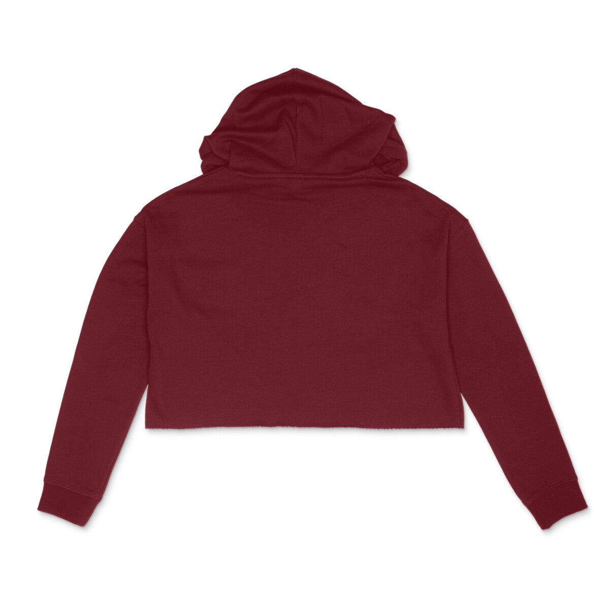 Maroon - Plain Crop Hoodie