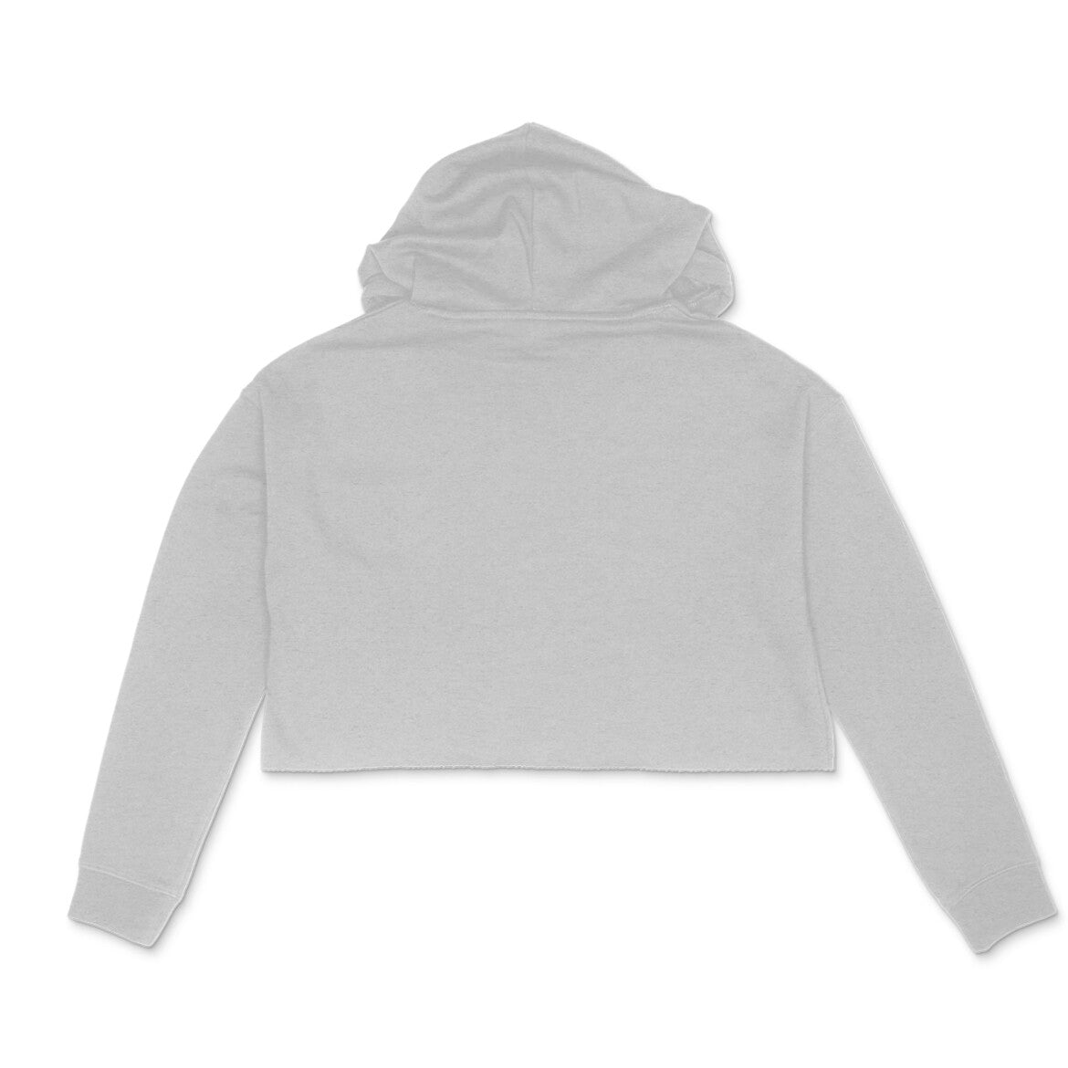 Melange Grey - Plain Crop Hoodie