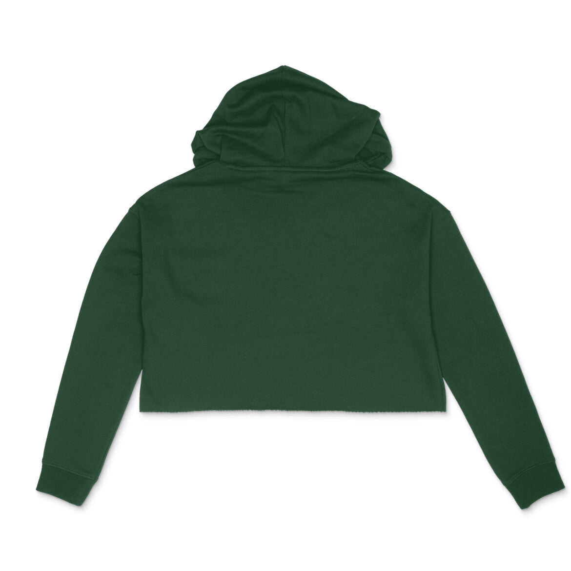 Olive Green - Plain Crop Hoodie