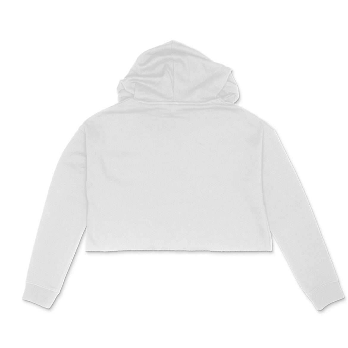 White - Plain Crop Hoodie