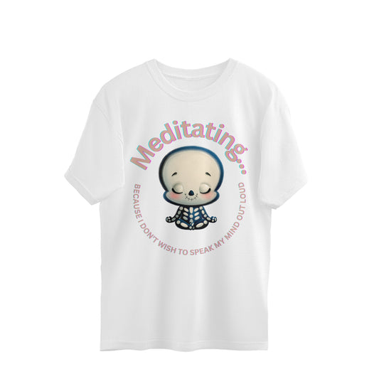 Meditating - unisex oversized T-shirt