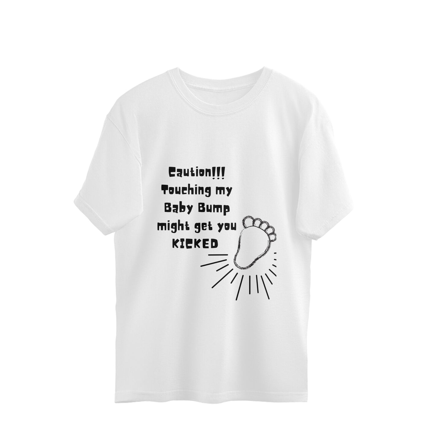 Caution - Oversized Pregnancy T-shirt