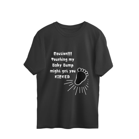 Caution - Oversized Pregnancy T-shirt