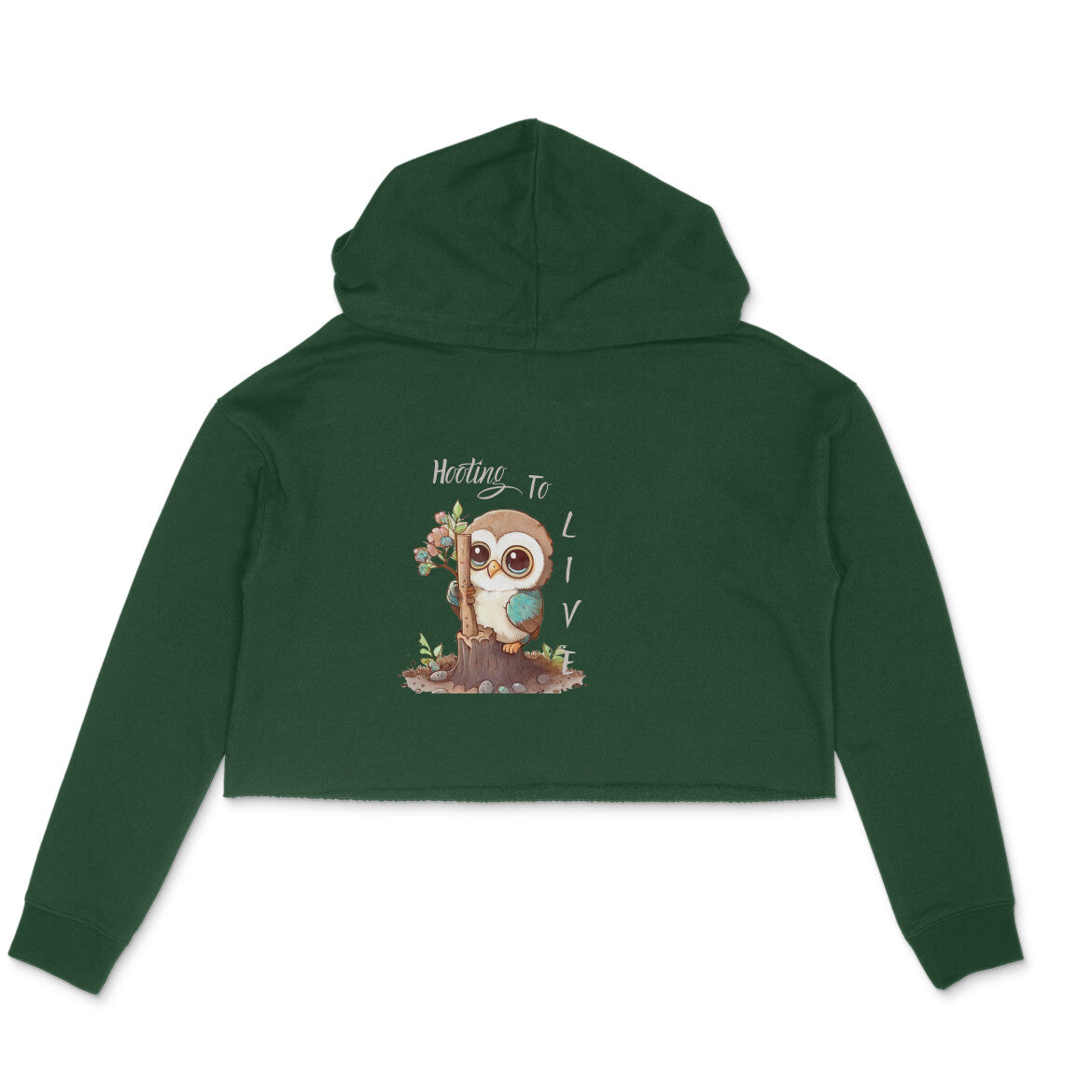 Owl Crop Hoodie - Front Print