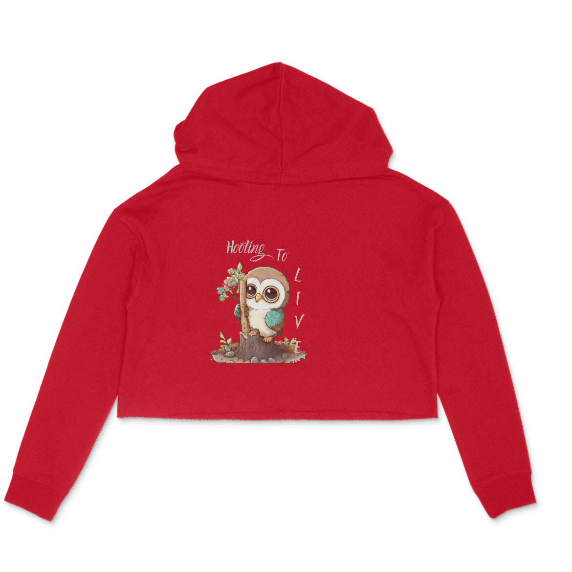 Owl Crop Hoodie - Front Print