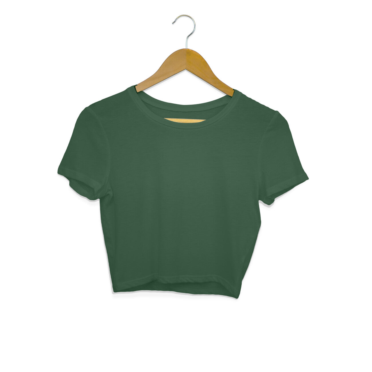 Olive Green - Plain Crop Top