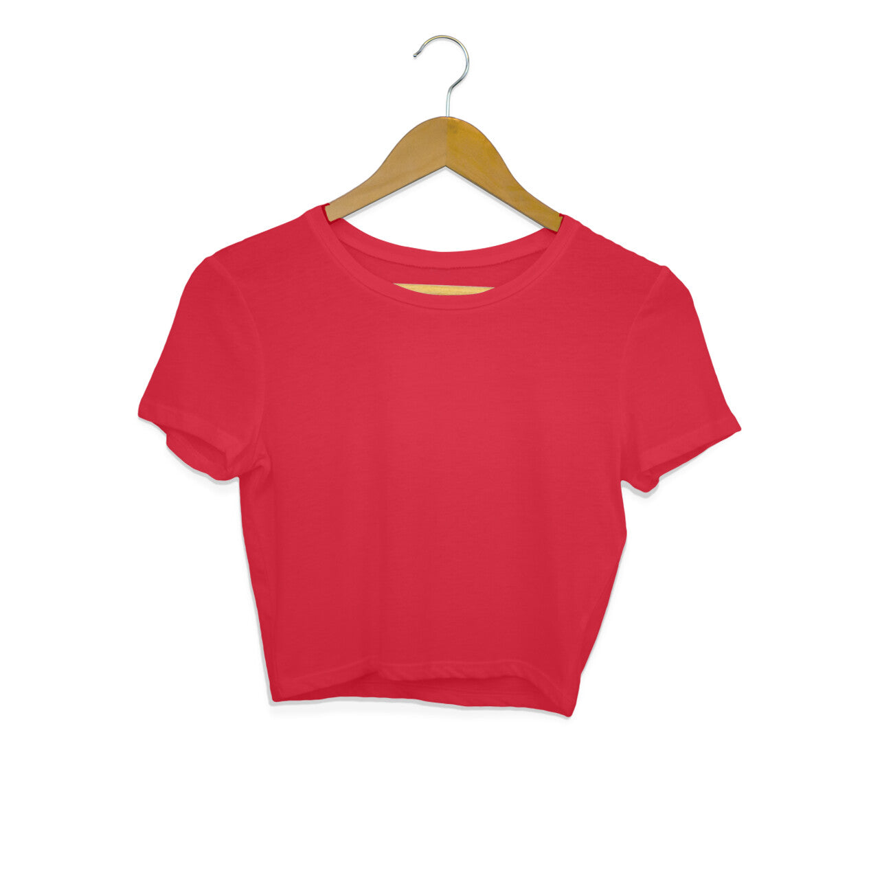 Red - Plain Crop Top