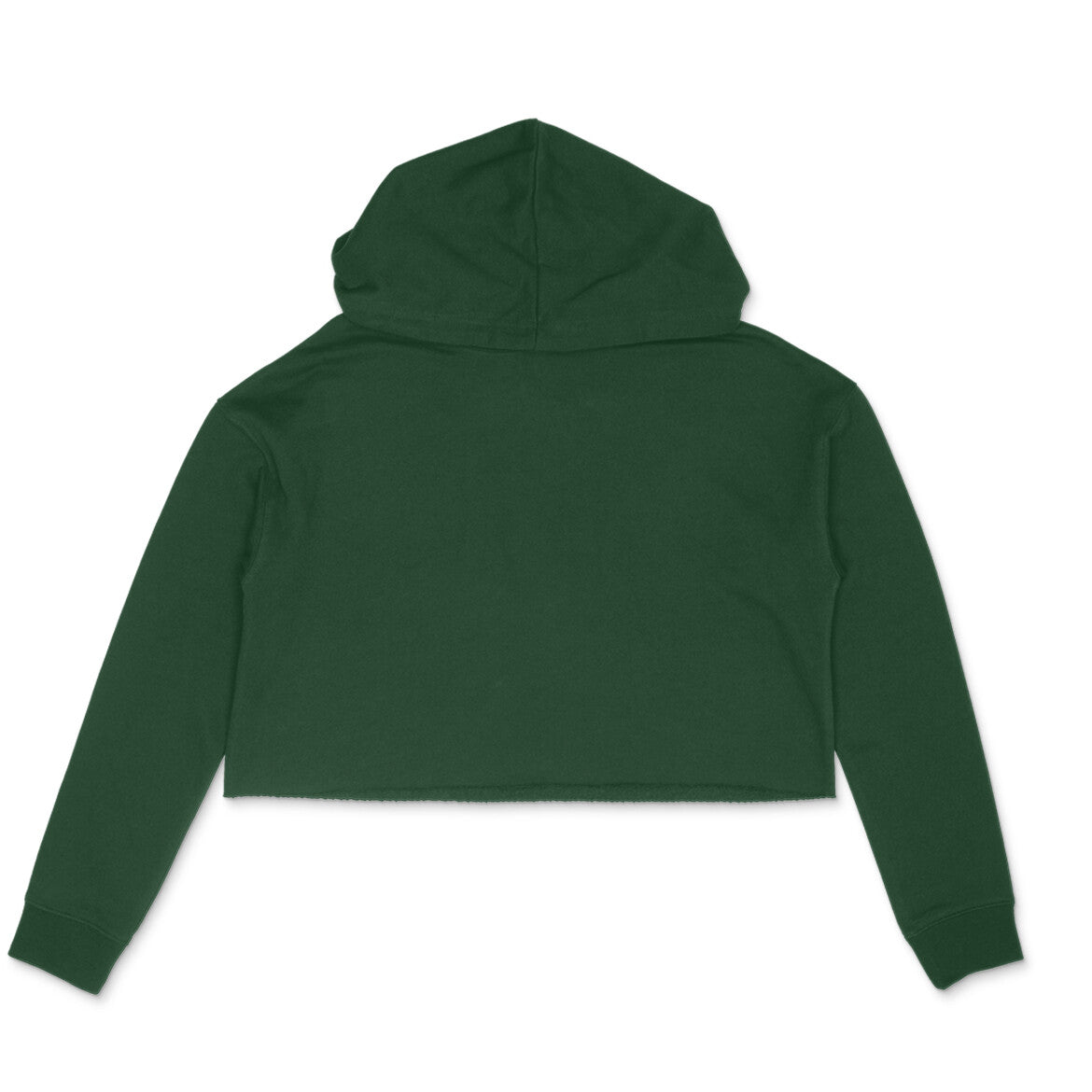 Olive Green - Plain Crop Hoodie