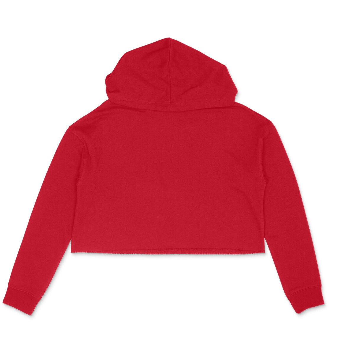 Red - Plain Crop Hoodie