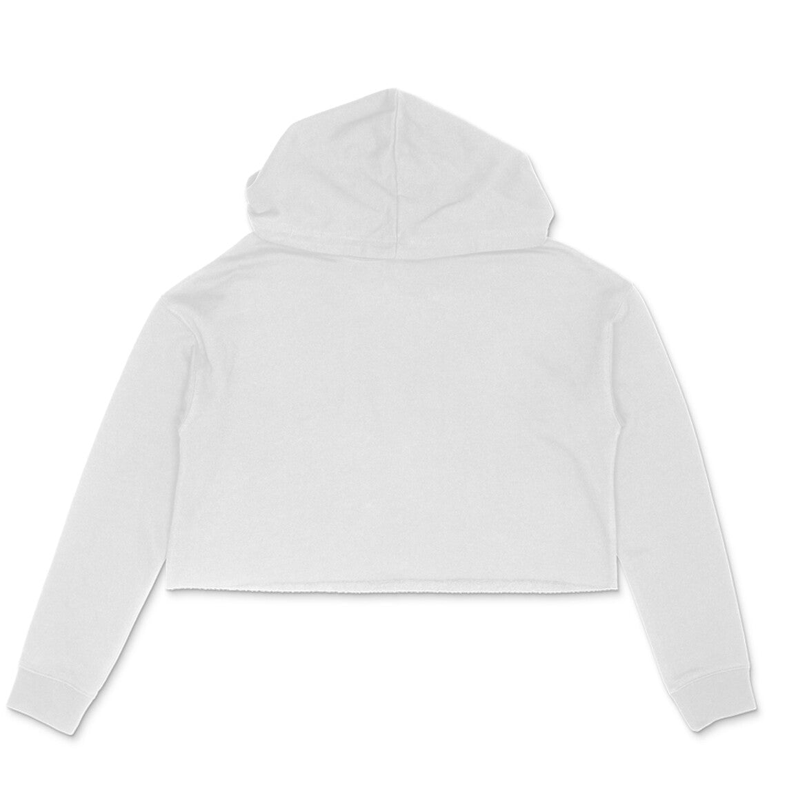 White - Plain Crop Hoodie