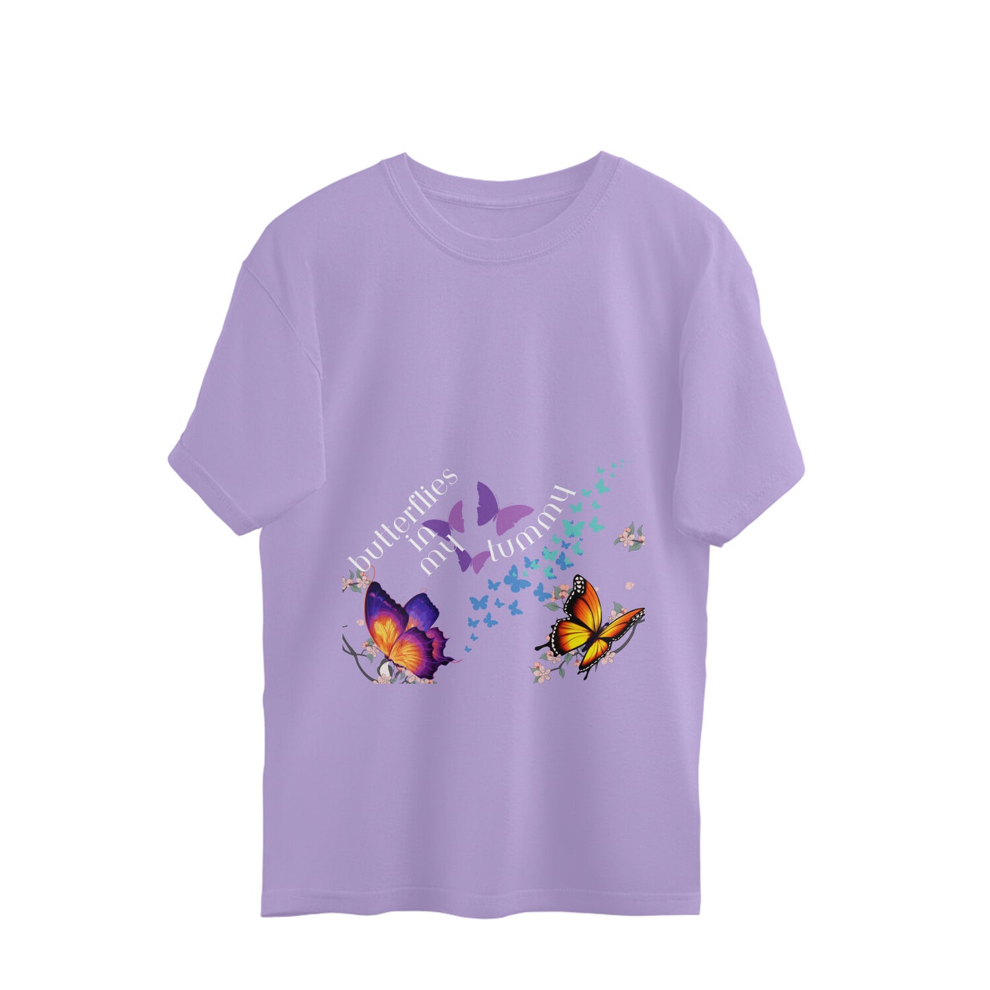 Butterflies in my tummy - Oversized Pregnancy T-shirt