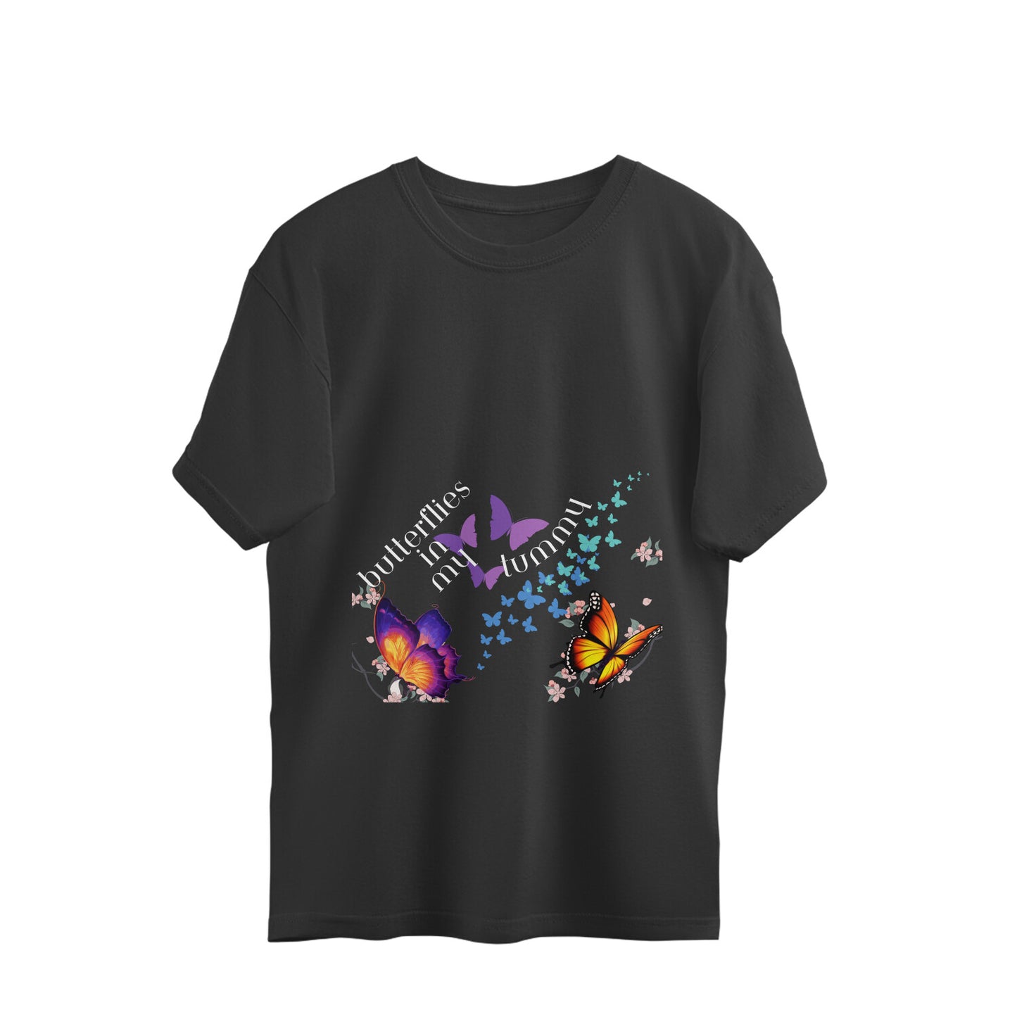 Butterflies in my tummy - Oversized Pregnancy T-shirt