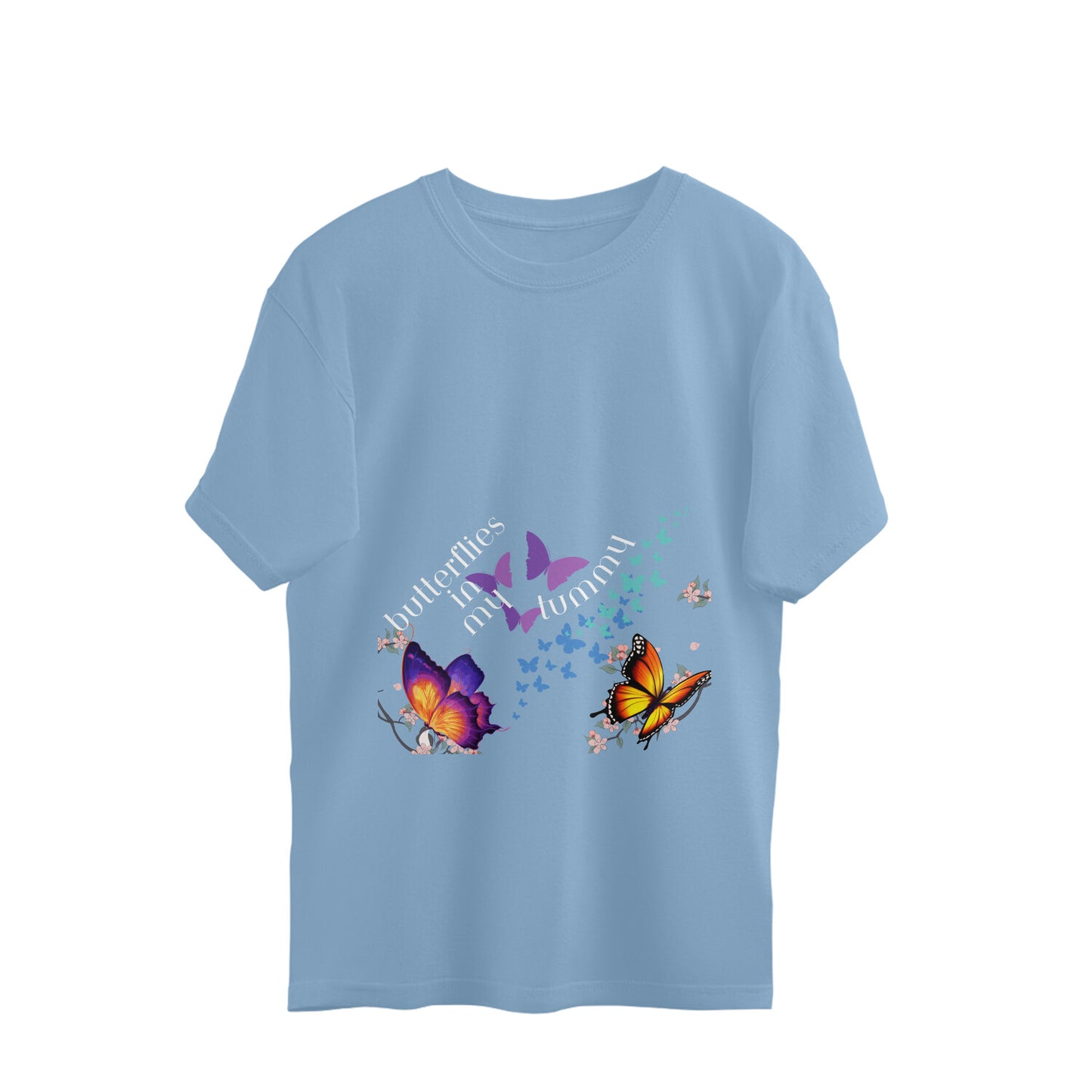 Butterflies in my tummy - Oversized Pregnancy T-shirt