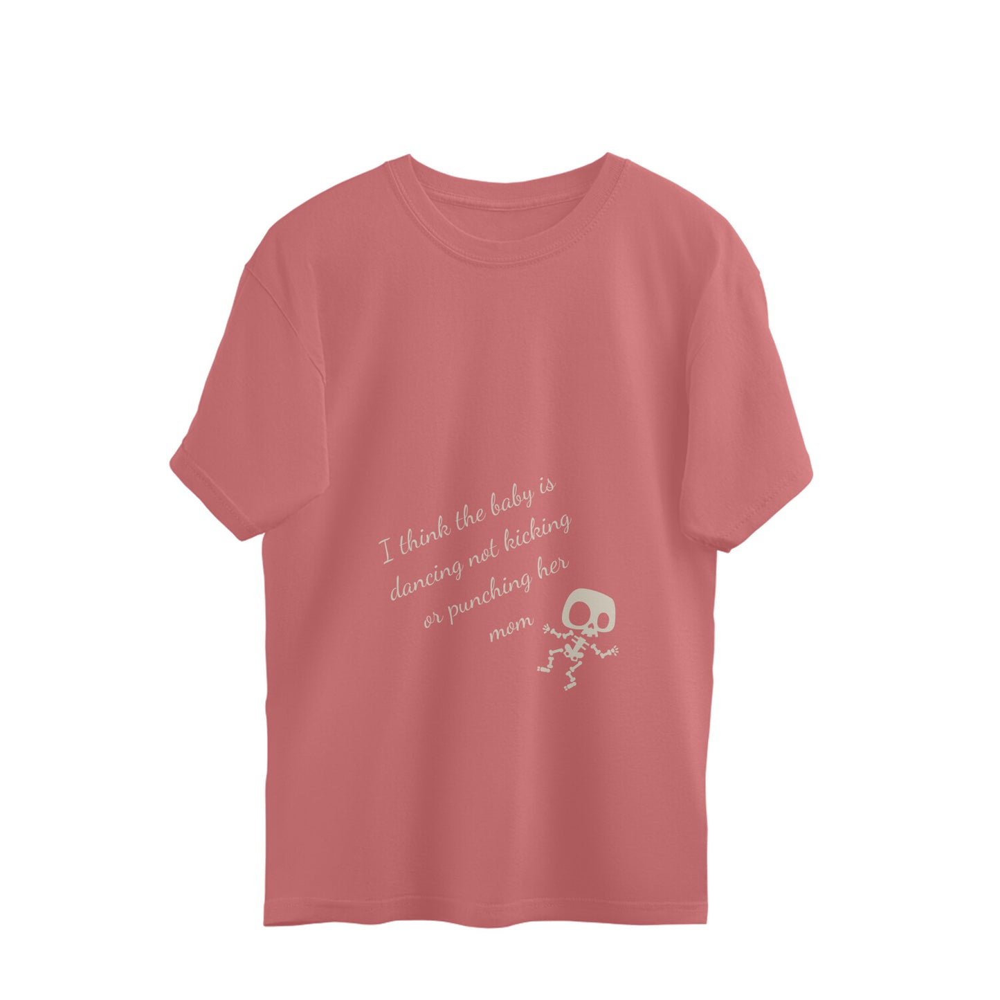 Dancing Baby Skeleton - Oversized Pregnancy T-shirt